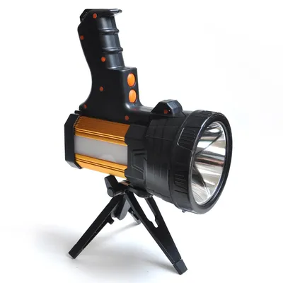 Produktbild von LED Taschenlampe Extrem Hell USB C Aufladbar mit Laterne – Große Metall Handscheinwerfer mit 9600mAh Batterie, Akku Handlampe Flashlight Stark