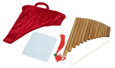 Productafbeelding van Panfluit 15 Buisjes - Traditioneel Instrument van Bamboe - Geschikt voor Beginners