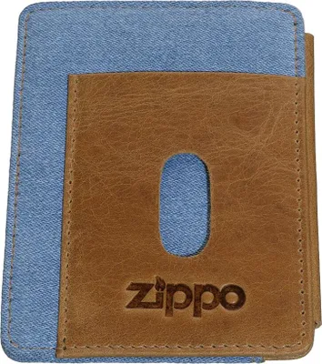 Produktbild von ZIPPO - Denim Credit Card Holder - mit Kreditkartenetui aus Leder und Denim Jeans Geldbörse Brieftasche Halter Portemonnaie 2007146