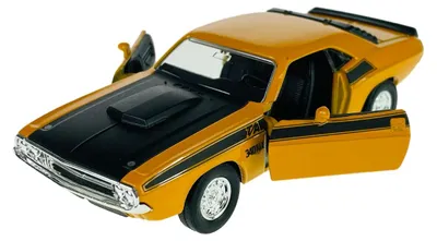 Produktbild von Welly Dodge Challenger T/A gelbes Modellauto 1:34