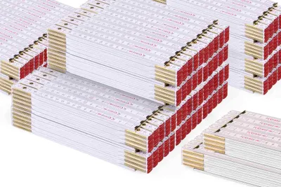 Obrázek produktu pro Metrie | Perfekt-10 skládací metr, bílý, 2 m | 100 ks