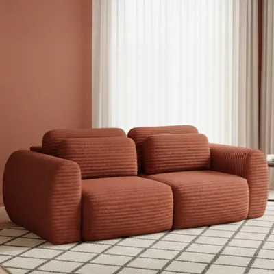 Immagine prodotto di Golgi - Divano Letto 2 Posti, 266x121 cm Rosso, Contenitore