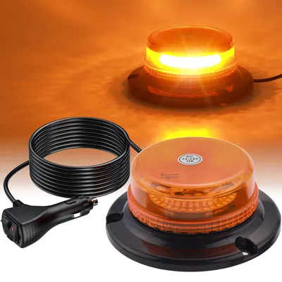 Productafbeelding van 36 LED Rundumleuchte, 12/24V Oranje LED Waarschuwingslamp met Magneet, 9 Modi