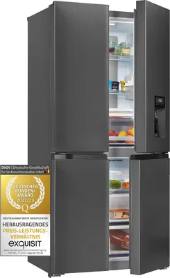 Produktbild von Exquisit Multi door MD430-100-WS-200E inoxlook-az | 432 l Nutzinhalt | Inoxlook-az