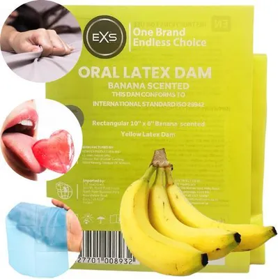 Produktbild von EXS Scented Oral Latex Dam - Oral Dam Banane 1 Stk.