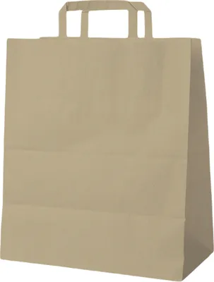 Produktbild von 200 Papiertragetaschen braun 40 + 16 x 45 cm Tortentragetaschen mit Innenhenkel