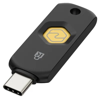 Produktbild von Kensington VeriMark NFC+ USB-C Security Key, -6 g, 23 g, 110 mm, 85 mm, 7 mm, Schwarz
