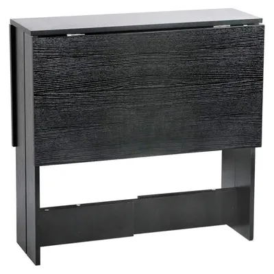 Produktbild von Mobiler Klapptisch Esstisch für kleine Räume mit Schublade und Ablagen 103x76x73,4 cm schwarz