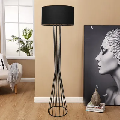 Produktbild von Opviq, AYD-3058, Stehlampen, Schwarz, Metall, 21 x 38 x 155 cm