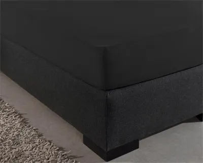 Immagine prodotto di Lenzuolo di cotone 100% per materassi fino a 30 cm di altezza, colore nero, dimensioni 200 x 220 cm