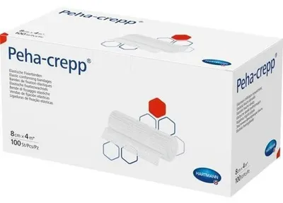 Zdjęcie produktu dla Hartmann Peha-crepp® superelastyczny bandaż mocujący - 100 sztuk - 8 cm x 4 m | opakowanie (100 sztuk)