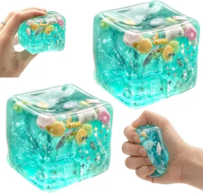 Productafbeelding van Anti-stress bal - Set van 2 - Oceaanmotief (5 cm)