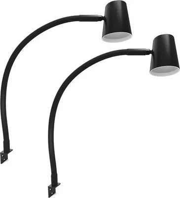 Productafbeelding van LED Bedlampje - Leeslamp Flexibel - Indirecte Verlichting - Traploos Dimbare - 70 x 500 mm - Zwart