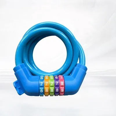 Obrázek produktu pro Dětský zámek na kolo 10 mm, modrý, s číselnou kombinací