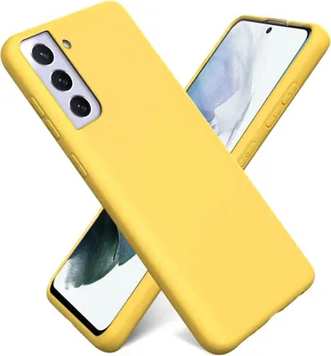 Produktbild von Conie TPU Schutzhülle für Samsung Galaxy S21 Plus Tasche Case Cover Bumper Silikon Mikrofaser Inlay Hülle in Gelb matt