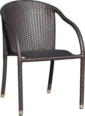 Produktbild von Gravidus, Stapelstuhl, 2er Set, Garten & Balkon, Alu-Kunststoffgeflecht, Coffee, 110 kg, 55x80x64 cm