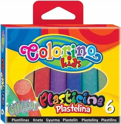 Produktbild von Colorino Glitzerknete, 6 Farben