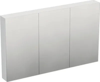 Produktbild von Jungborn Spiegelschrank TRENTA 120 x 14,4 x 72 cm weiß zu A8916 matt 3-türig IP 44