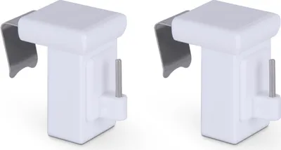 Image de Supports de serrage pour tringles de vitrage "Basic" ( blanc ) pack de 2