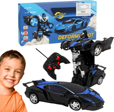 Image de Voiture transformable robot Noir conduite dynamique drift effets lumineux