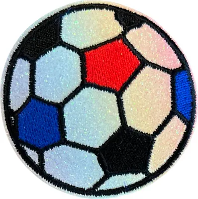 Produktbild von Fußball-Glitzer-Aufnäher zum Aufbügeln