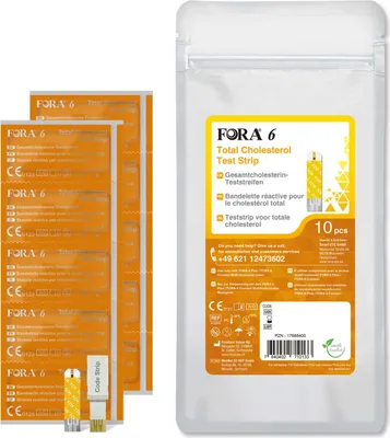 Obrázek produktu pro FORA 6 Testovací proužky na celkový cholesterol (10 kusů)