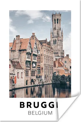 Produktbild von MuchoWow® Poster Brügge - Belgien - Architektur - Wasser 120x180 cm - Kunstposter