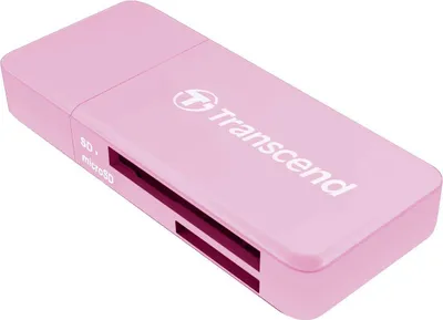Produktbild von Transcend RDF5, MicroSDHC, MicroSDXC, SDHC, SDXC, Pink, CE/FCC/BSMI/KC/RCM/EAC, USB 3.2 Gen 1 (3.1 Gen 1) Type-A, USB, 5 V