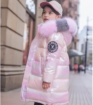 Produktbild von Winter Unten Jacke Für Mädchen Mantel Wasserdicht Glänzende Mit Kapuze Kinder Oberbekleidung Kleidung 5-14 Jahr Teenager Kinder Parka schneeanzug