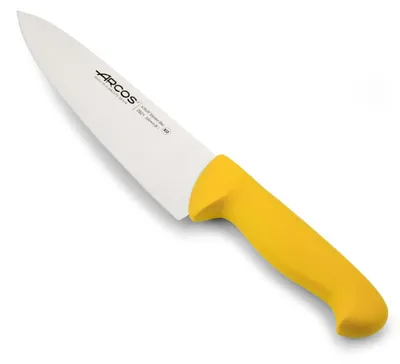 Kochmesser 20 cm, NITRUM Edelstahl, PP-Griff, gelb
