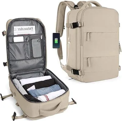 Produktbild von Famanu Reisrucksack Groß, Wasserdicht, Mit Schuhfach, Für 14 Zoll Laptop, Ideal Für Reisen