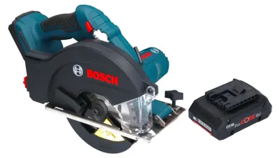Zdjęcie produktu dla Bosch GKM 18V-50 Professional akumulatorowa pilarka tarczowa do metalu 18 V 136 mm bezszczotkowa + 1x akumulator ProCORE 4,0 Ah - bez ładowarki