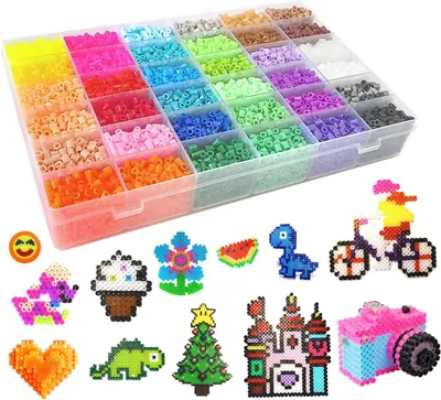 Obrázok produktu pre Sada na žehlenie, 11 000 kusov, 5 mm, 36 farieb, pre deti aj dospelých