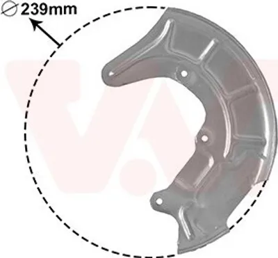 Produktbild von VAN WEZEL Spritzblech Bremsscheibe für VW Lupo (6X1, 6E1) Vorne Links 5817371 Ankerblech
