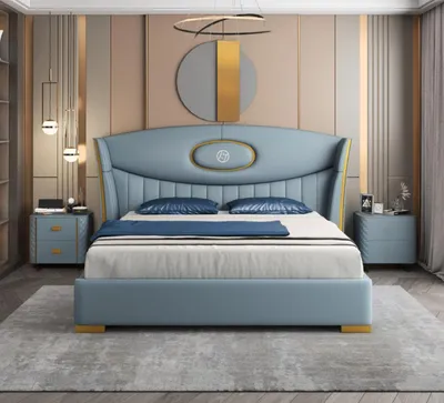 Produktbild von Bett Schlafzimmer Modern Bettrahmen Neu Bett Polster Design Luxus Möbel