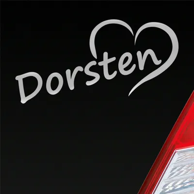 Produktbild von Auto Aufkleber Dorsten Herz Stadt City Liebe Love Heimat 17x8 cm Silber Sticker Heckscheibenaufkleber