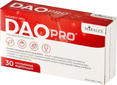 Produktbild von DAOPRO Histaminintoleranz VERDAUUNG Miralex 30 Kapseln