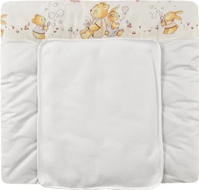 Produktbild von Baby-Delux Wickelauflage  70x75 inkl. abnehmbarer Frotteeauflage Teddy und Hase Wickelunterlage Wickelkommode, Wickeltisch Baumwolle waschbar