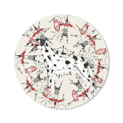 Produktbild von MuchoWow® Mauspad Mousepad Abstrakt - Hund - Muster - Dalmatiner 20x20 cm - Mousepads - Maus Mat - Pad - Mausunterlage - Schreibtischmatte