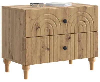 Produktbild von vidaXL Nachttisch Artisan-Eiche 62 x 34,5 x 48 cm Holzwerkstoff