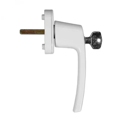 Produktbild von Alu Fenstergriff abschliessbar weiss incl. 2 Schlüssel