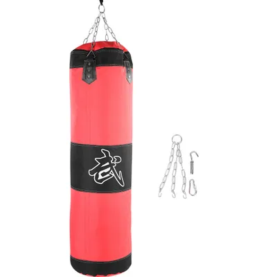Zdjęcie produktu dla Leerer Trainingsboxsack, rot, 1,2 Meter, idealny do Kickboxingu, Karate, Boxtrainingu, Treningu Żużlowego