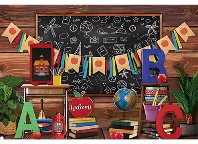 Immagine prodotto di Solidchoice - Sfondi a tema scolastico per fotografia e decorazioni
