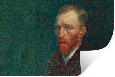 Produktbild von MuchoWow® Wandtattoo Wandsticker Wandaufkleber Kunst - Van Gogh - Alte Meister - Selbstporträt 60x40 cm Selbstklebend und Repositionierbar - Wierderverwendbar - Selbstklebend