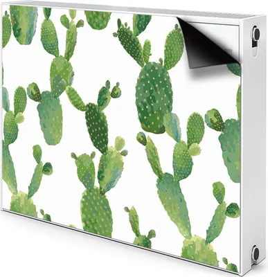 Produktbild von Magnet Heizkörper-Abdeckung Verkleidung Abdeckung Heizkörperabdeckung 90x60 cm  - Gemalte, Kakteen
