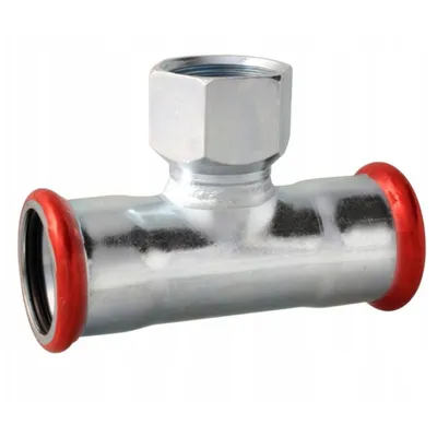 Produktbild von Pipelife C-Press T-Stück 35mm gleichlaufend Kohlenstoffstahl Industrie DVGW
