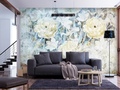 Produktbild von Vlies Fototapete Blumen 400x280 cm Tapeten Wandtapete XXL Natur Vintage Botanik Pflanzen bunt b-C-10229-a-a