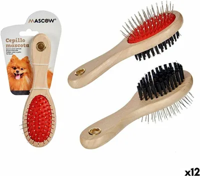 Obrázek produktu pro Kartáč na psy Mascow AR1807083 hnědý černý červený 9 x 5 x 21 cm (12 kusů)