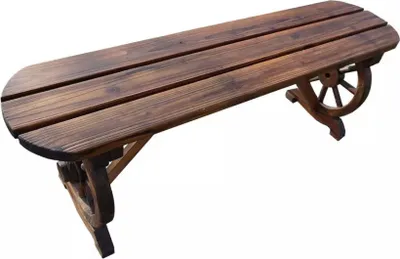 Produktbild von Gartenbank ohne Rückenlehne Holzbank Parkbank 120x28x41cm