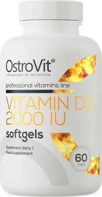 Zdjęcie produktu dla Ostrovit Witamina D3 2000 Iu (60 kapsułek) 5903246221954